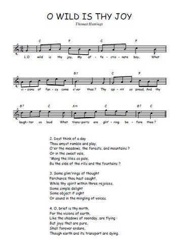 O wild is thy joy